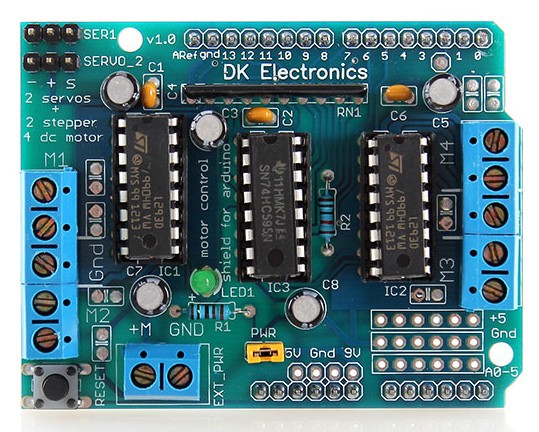 Драйвер двигателей L293D для Arduino UNO (Mega) Драйвер двигателей L293D для Arduino UNO (Mega)