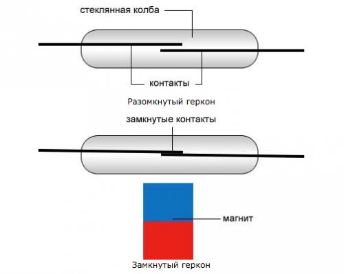 Геркон (разомкнутый) Геркон (разомкнутый)