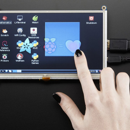 Дисплей сенсорный HDMI 5" 800x480