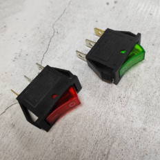 Переключатель KCD-3 250В 16А красный/зеленый