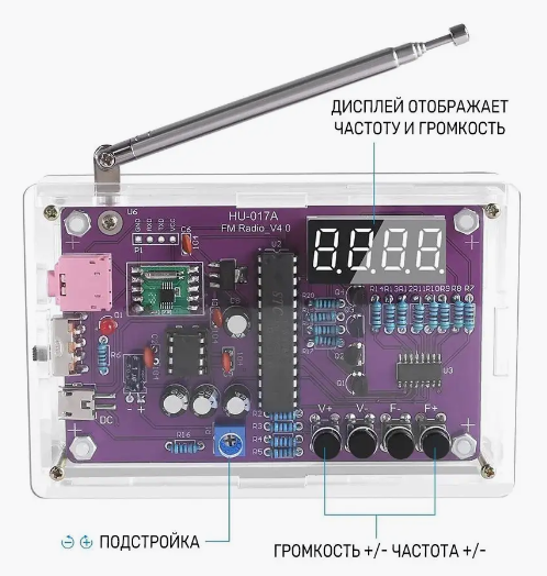 DIY Конструктор сборная модель FM Радио в корпусе