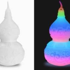 Пластик PLA светящийся 1,75 для 3D принтера 1кг градиент