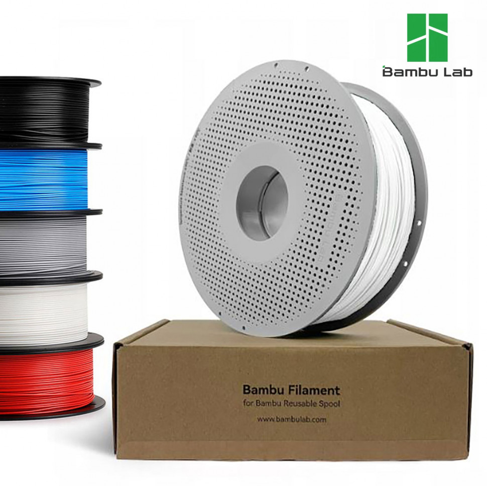 PLA Basic пластика Bambu lab 1.75 мм 1кг., серый