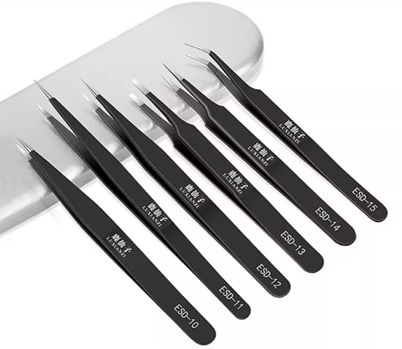 Набор антистатических пинцетов 6шт (EDS-10/11/12/13/14/15)