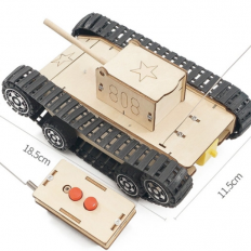 Танк на радиоуправлении (DIY Деревянный конструктор с мотором)