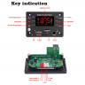 Автомобильный MP3 декодер Bluetooth 5.0 + FM + USB + MicroSD / 5-12V