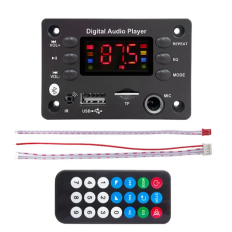 Автомобильный MP3 декодер Bluetooth 5.0 + FM + USB + MicroSD / 5-12V